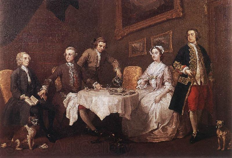 HOGARTH, William The Strode Family w Norge oil painting art